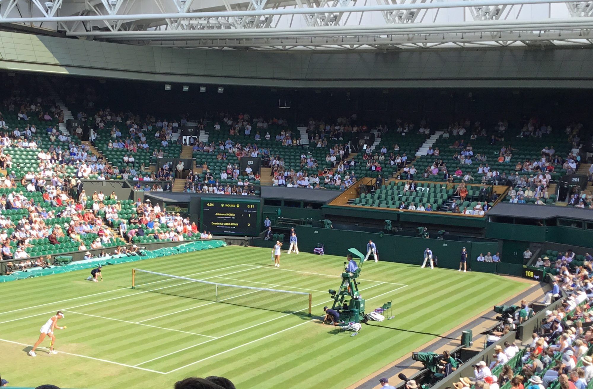 WIMBLEDON- Live from the press box Nadal through in straight sets, Konta on court now