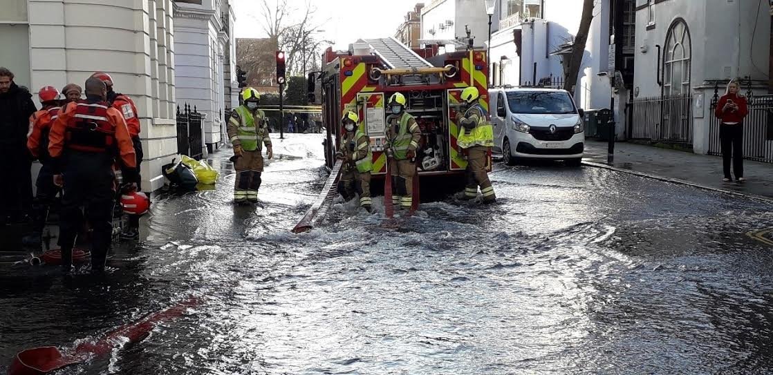 Mayhem As Water Five Foot Deep Floods Street South London News